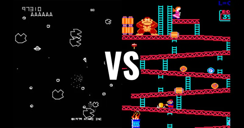 Asteroids vs. Donkey Kong