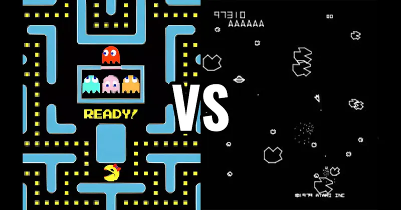 Asteroids vs. Ms. Pac-Man