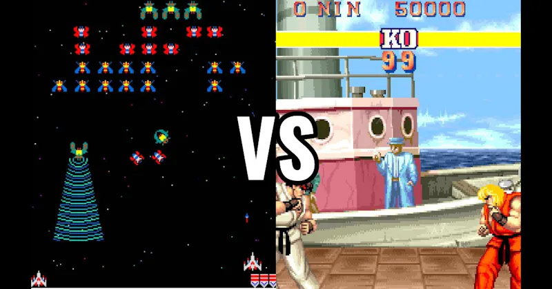 Galaga vs. Street Fighter II
