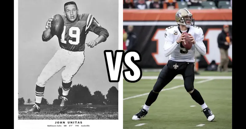 Drew Brees vs. Johnny Unitas
