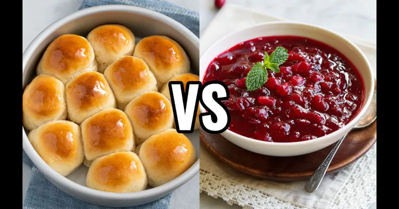 Cranberry Sauce vs. Dinner Rolls or Biscuits