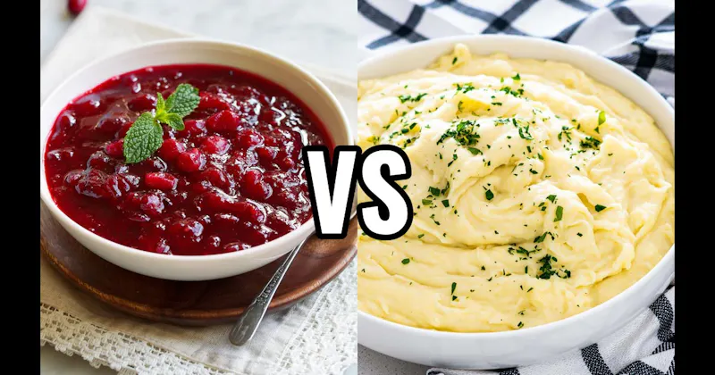 Cranberry Sauce vs. Mashed Potatoes
