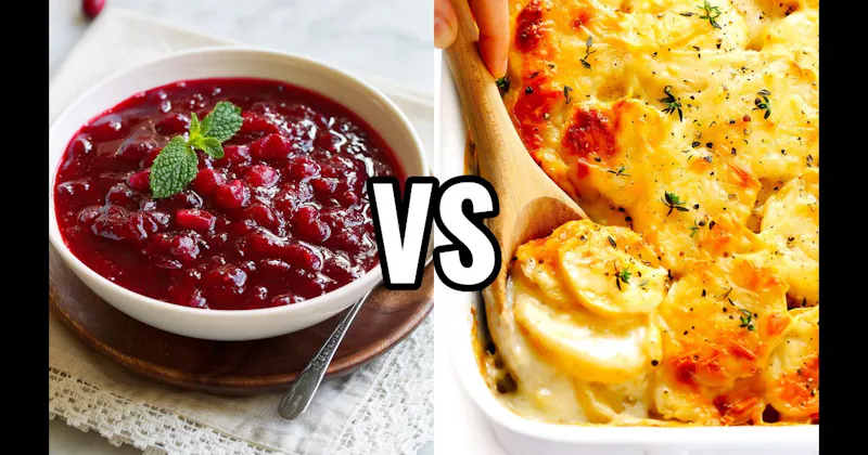 Cranberry Sauce vs. Scalloped Potatoes