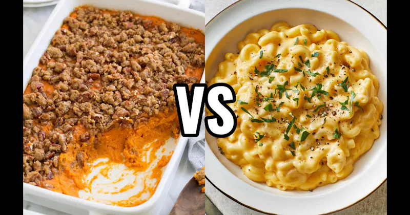 Macaroni and Cheese vs. Sweet Potato Casserole