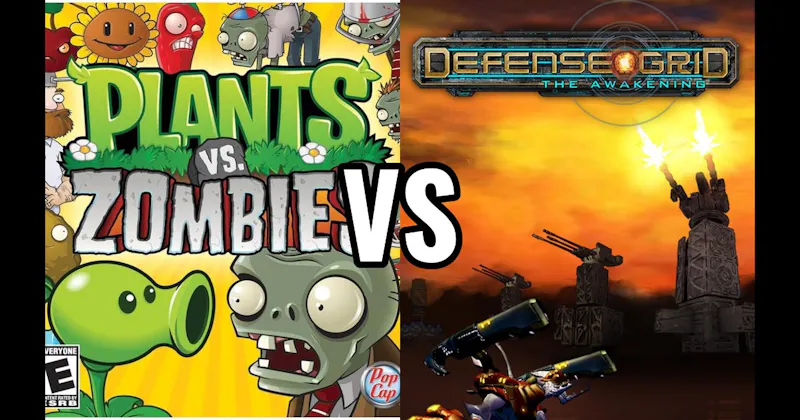 Defense Grid - The Awakening vs. Plants vs. Zombies