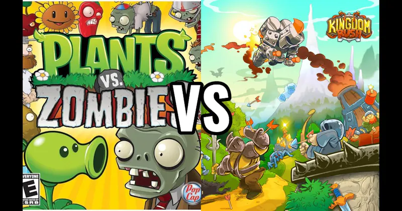 Kingdom Rush vs. Plants vs. Zombies