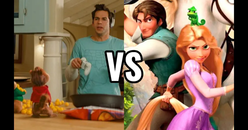 Alvin and the Chipmunks: The Squeakquel vs. Tangled